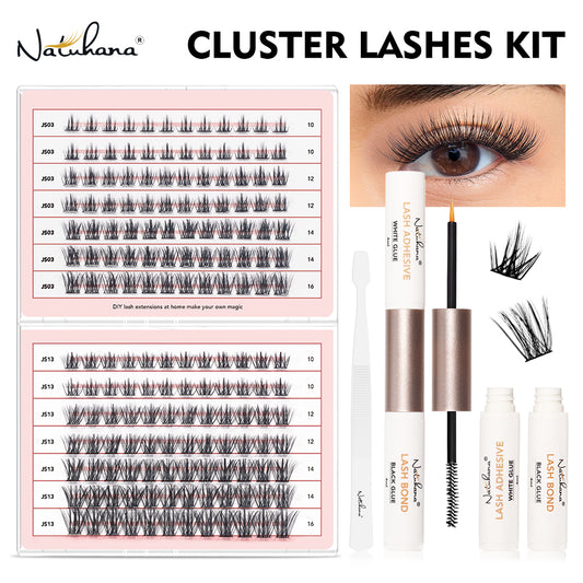 Накладные ресницы-пучки Natuhana® 20D 30D 40D 50D 60D 80D для наращивания в домашних условиях, «русский объем»