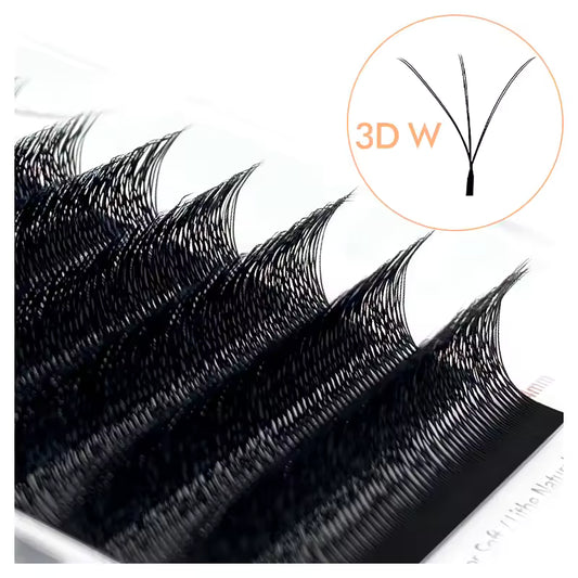 Natuhana® W-образные 3D цветные накладные ресницы, готовые пучки объёмных ресниц W-