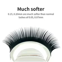 Natuhana® Lashes 8~15Mix Flat Ellipse Eyelash Fake Eye Lash Matte Split