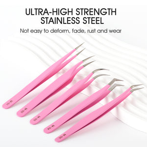 Pink Tweezers for Eyelash Extension