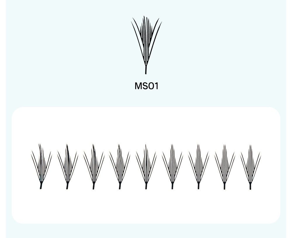 Natuhana® Comic Spire Lash Extensions Natural Soft Manga Eyelashes Auto