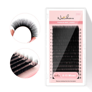 وصلات رموش كلاسيكية (مقاسات متنوعة 8-15mm / 16 صفًا)
