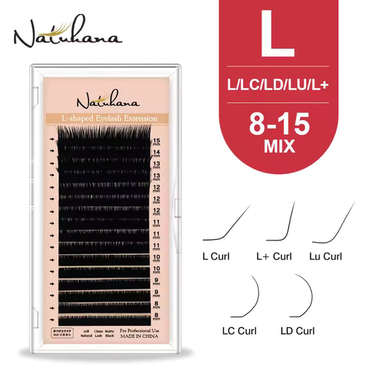 Natuhana® L Shape Lash Clusters 8-15mm Mixed Lengths Soft PBT Eyelashes