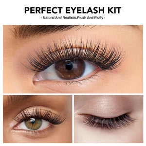 DIY Cluster Lash Extensions Kit – Fluffy, Natural & Long-Lasting | At-Home Lash Set