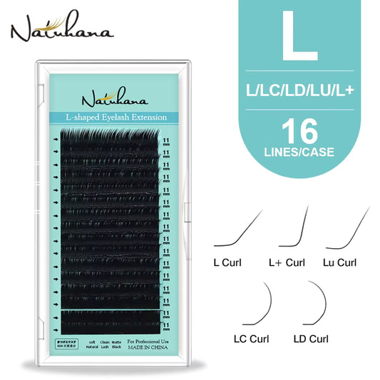 Natuhana® Mixed 8-15 Lash Clusters Matte Black PBT Eyelashes L LC LD LU