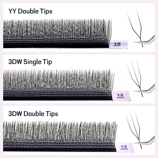 Natuhana® U-Shaped Eyelash Cosplay 5D -W Shape Lashes Premium Premade F