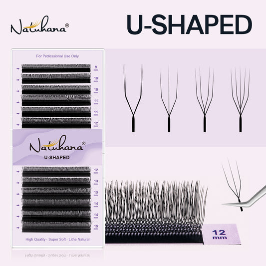U-Shape YY Premade Volume Fan Lashes | 12 Rows