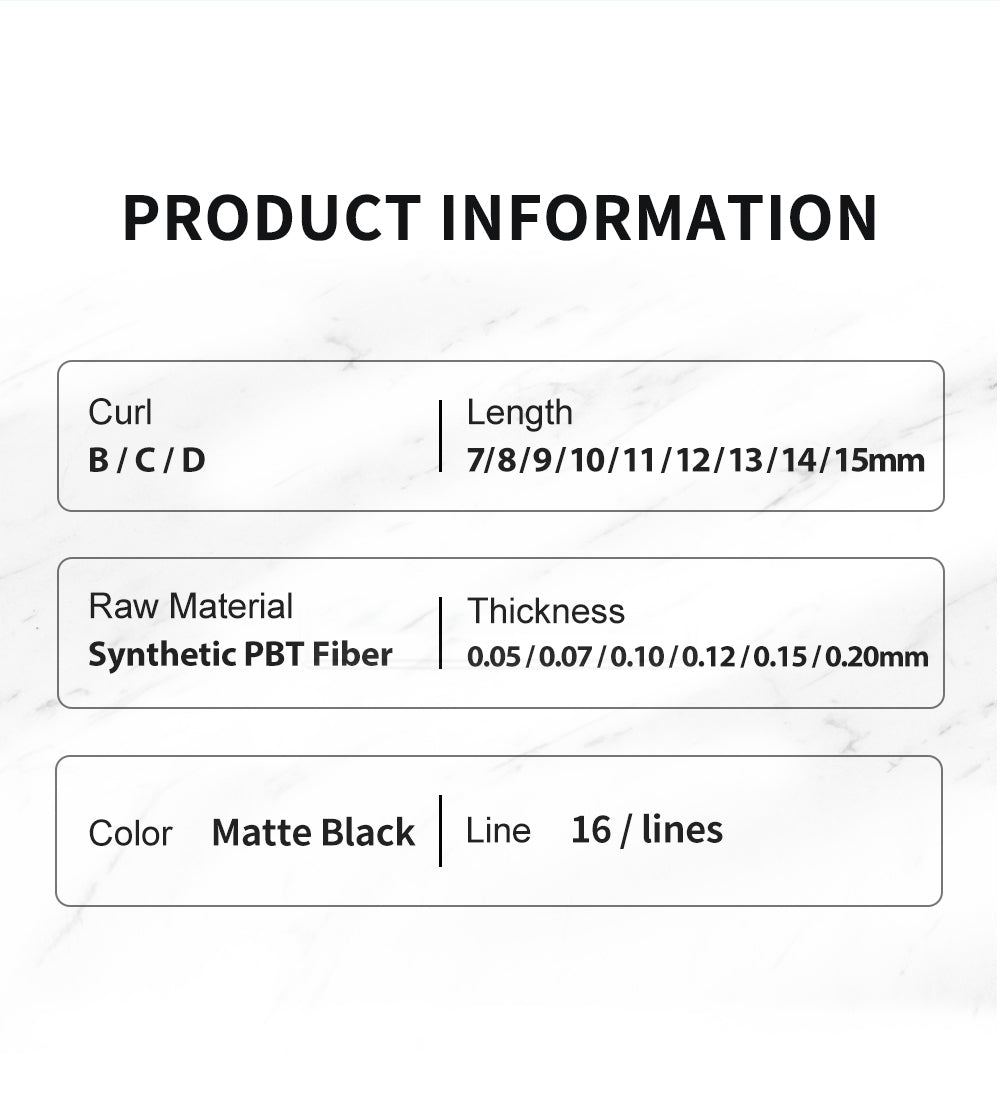 Pestañas individuales Natuhana®, Pestañas de PBT natural, Pestañas, Cosméticos