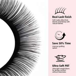 وصلات رموش كلاسيكية (مقاسات متنوعة 8-15mm / 16 صفًا)