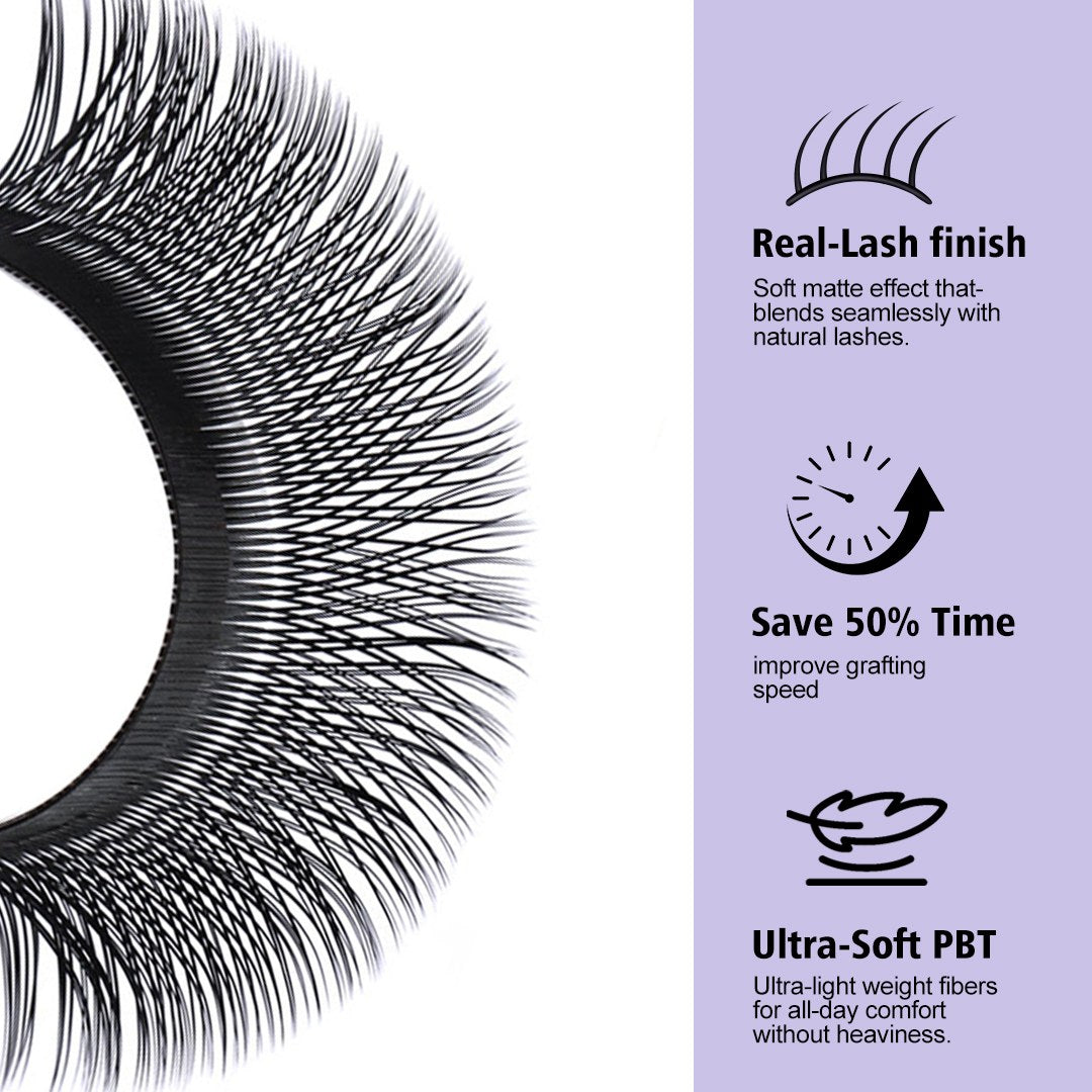 Black YY Volume Lashes | 12 Rows
