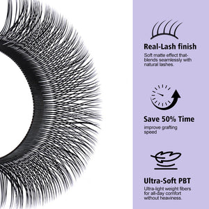 Black YY Volume Lashes | 12 Rows