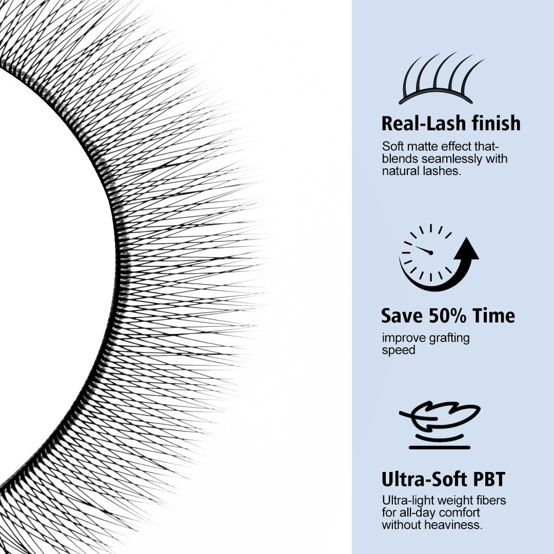 2D Y Single Tip Lashes | 12 Rows