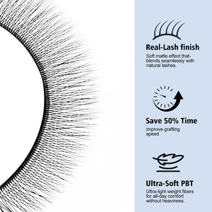 2D Y Single Tip Lashes | 12 Rows