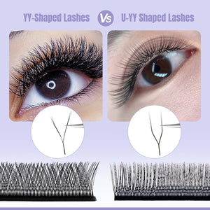 U-Shape YY Premade Volume Fan Lashes | 12 Rows