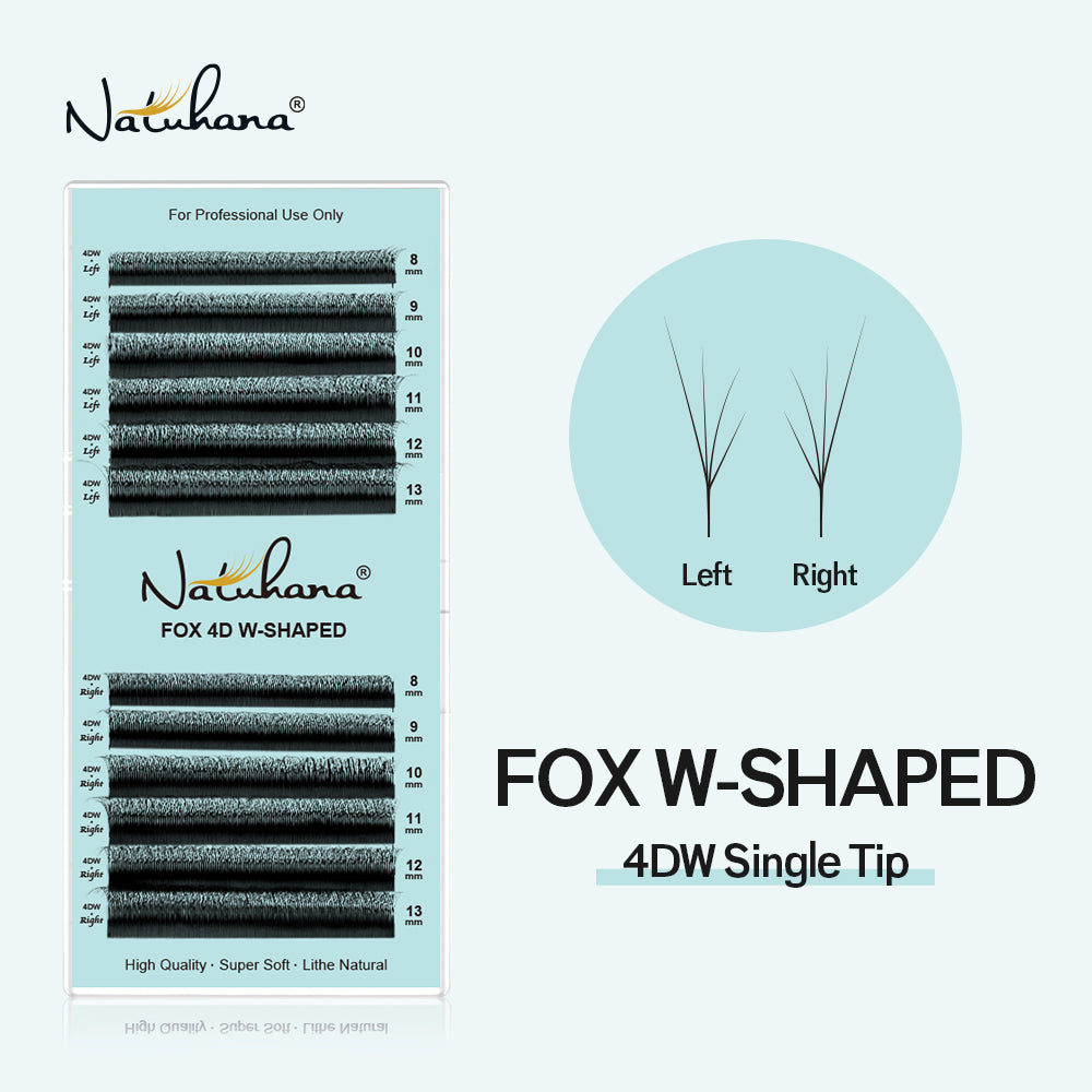 Natuhana® FOX 4D W-Shaped Eyelash Cat Eye Long Tail Premium Natural Lig