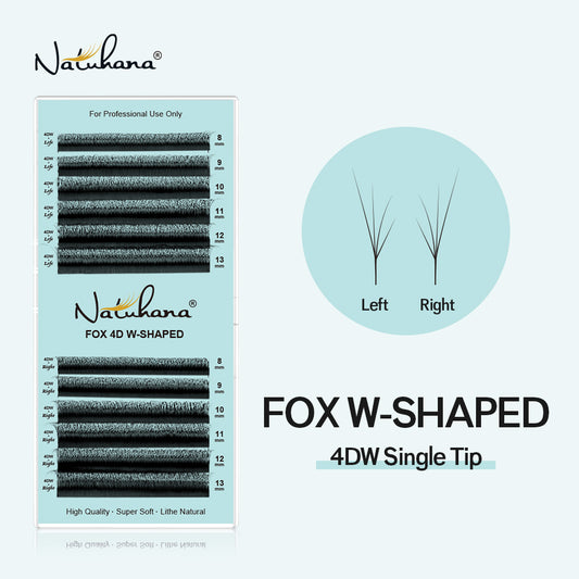 Natuhana® FOX 4D W-Shaped Eyelash Cat Eye Long Tail Premium Natural Lig