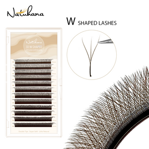 Brown 3D W-Shape Premade Volume Fan Lashes