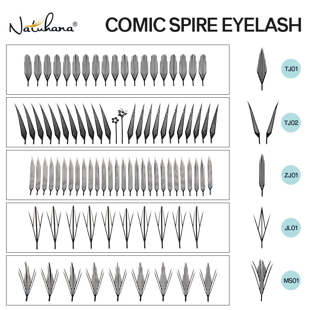 Manga Spiky Lash Extensions | Comic Anime Eyelashes(TJ02)