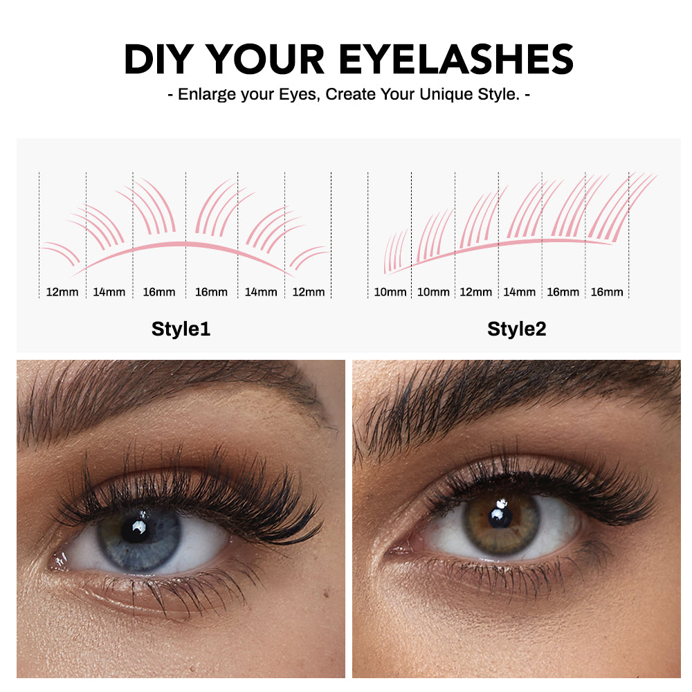 Salon-Grade Cluster Lashes – Fluffy, Long-Lasting DIY Extensions
