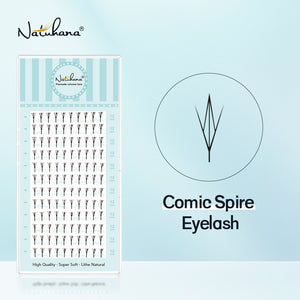 Накладные ресницы Natuhana® Comic Spire естественные, мягкие в стиле манга, готовые пучки