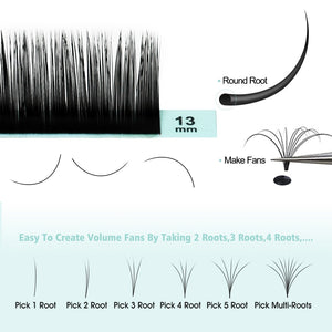 Classic Eyelash  Extensions (8-15mm /16 Rows)