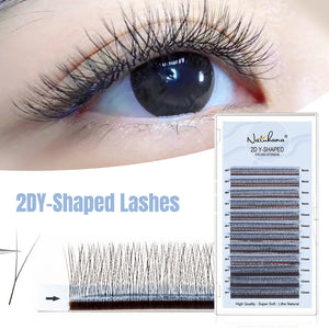 2D Y Single Tip Lashes | 12 Rows