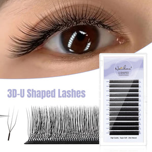 U-Shape 3D W Premade Volume Fan Lashes | 12 Rows