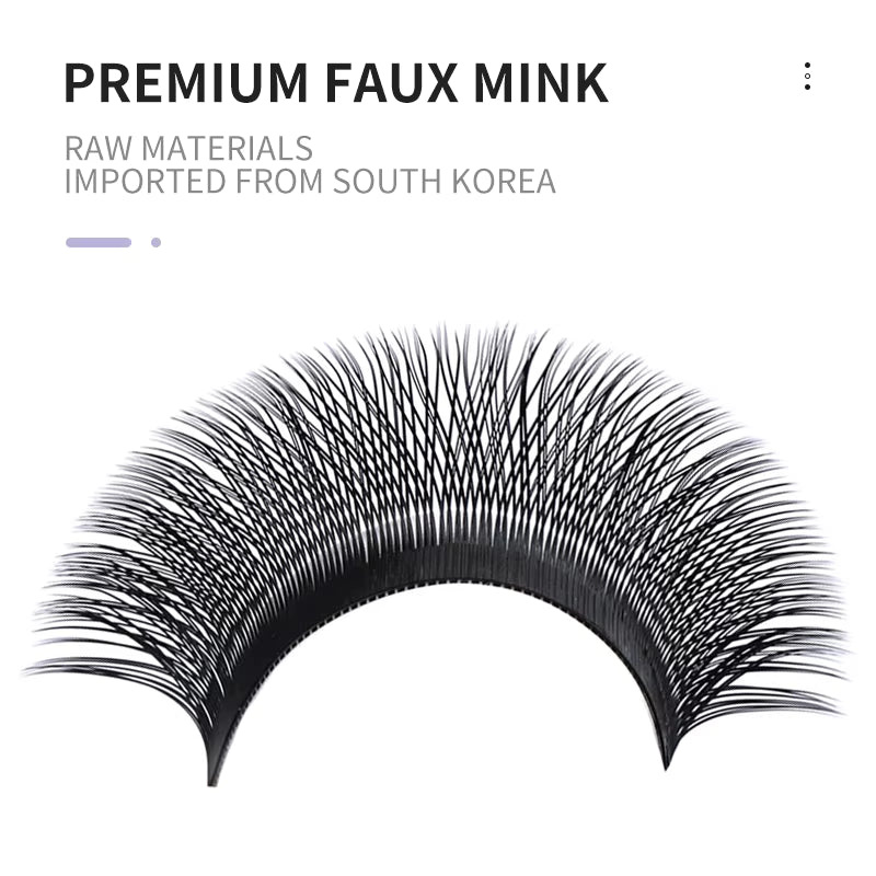 Brown YY Shape Eyelash Extensions 12 Rows