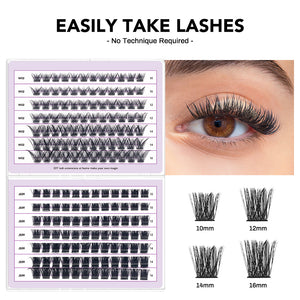 Salon-Grade Cluster Lashes – Fluffy, Long-Lasting DIY Extensions