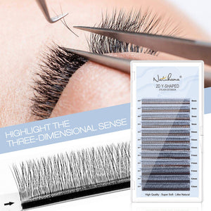 2D Y Single Tip Lashes | 12 Rows