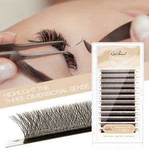 Brown 4D W-Shape Premade Volume Fan Lashes