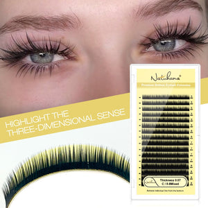 Natuhana® Pestañas Inferiores Naturales Suaves Pestañas Inferiores Curva J 5-8 Mix Mi