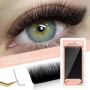 Pestañas postizas Natuhana® en forma de L, longitudes mixtas de 8-15 mm, de PBT suave