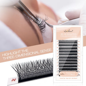 3D Double W-Shape Premade Volume Lash Fans