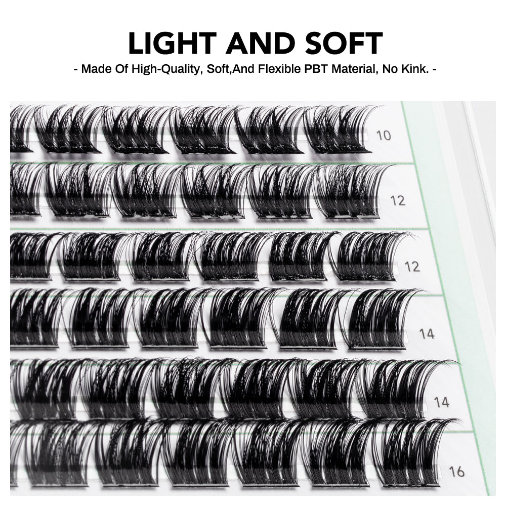 Salon-Grade Cluster Lashes – Fluffy, Long-Lasting DIY Extensions