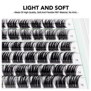 Salon-Grade Cluster Lashes – Fluffy, Long-Lasting DIY Extensions