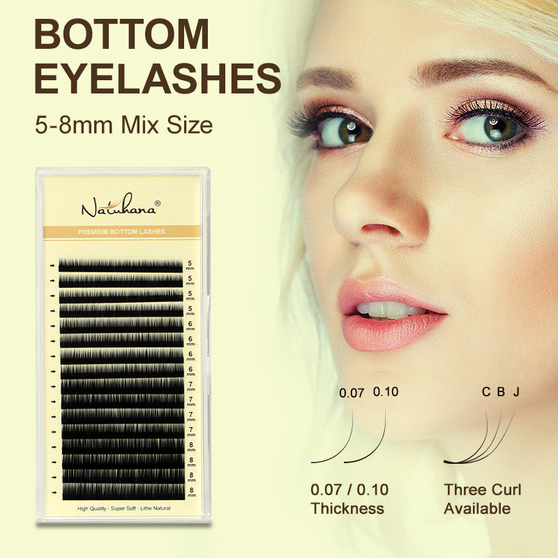 Black Bottom Eyelash Extension(Mix 5-8mm / 16 Rows)