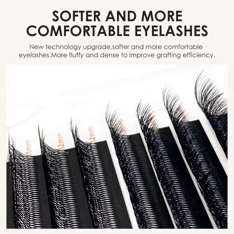 Natuhana® W-Shape 3D Colorful Eyelash Extensions Premade Volume Fans W-