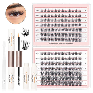 Salon-Grade Cluster Lashes – Fluffy, Long-Lasting DIY Extensions