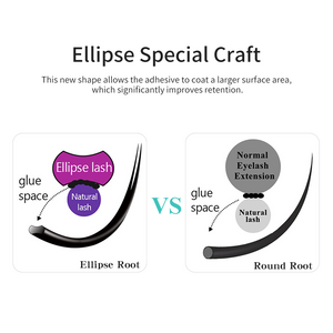 Ellipse Shape Eyelashes (Mix8-15mm /12Rows )