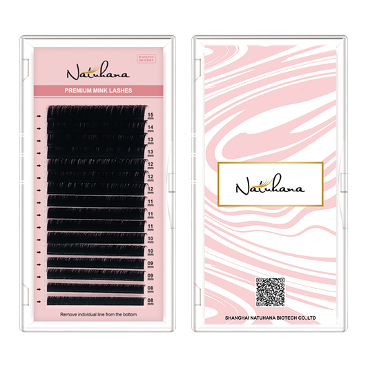 Natuhana® Mink Lashes Mix 8~15 mm 16 lines Handmade korean Pbt Eyelash