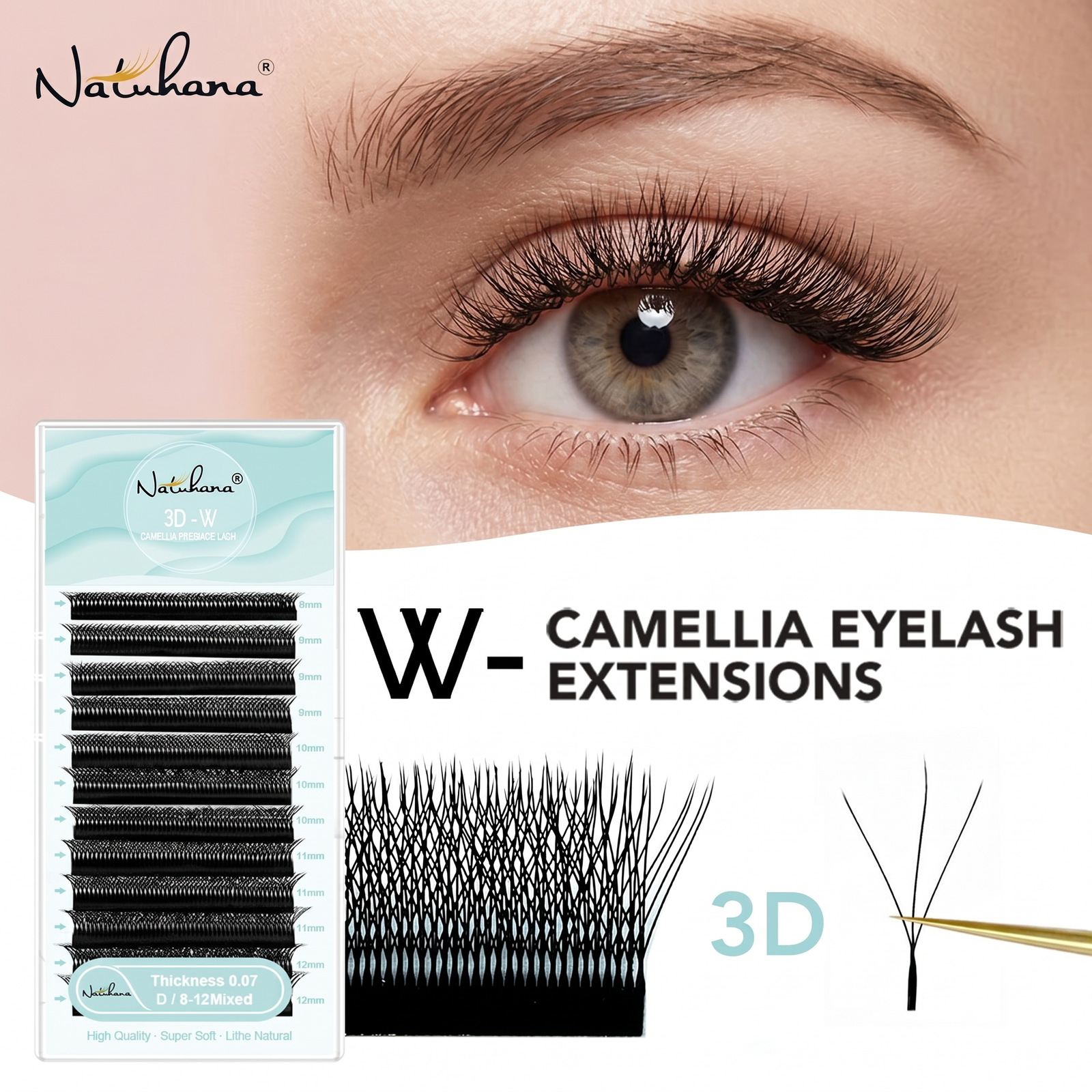 Camellia 3D W-Shaped Eyelash