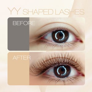 Brown YY Shape Premade Volume Fan Lashes