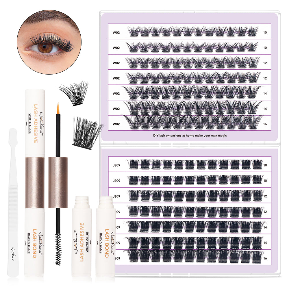 Salon-Grade Cluster Lashes – Fluffy, Long-Lasting DIY Extensions