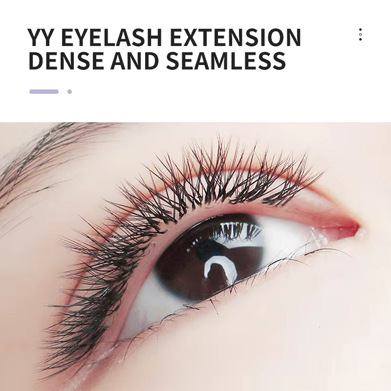 Brown YY Shape Eyelash Extensions 12 Rows