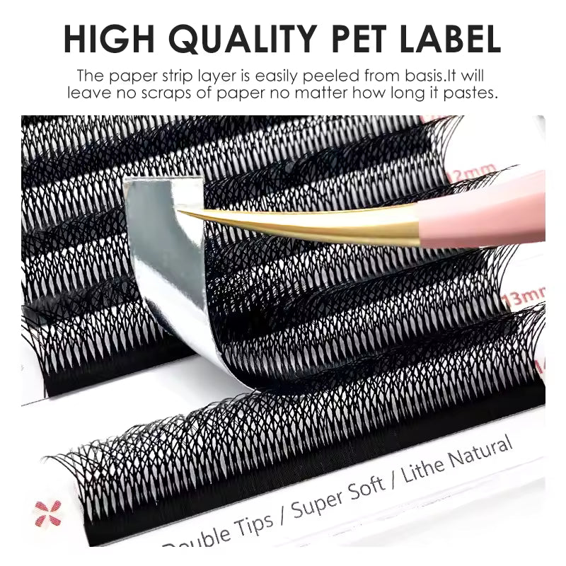 Natuhana® W-Shape 3D Colorful Eyelash Extensions Premade Volume Fans W-
