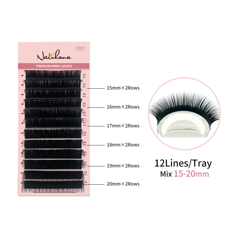 Classic Lashes Extensions( 15-25mm / 12Rows)