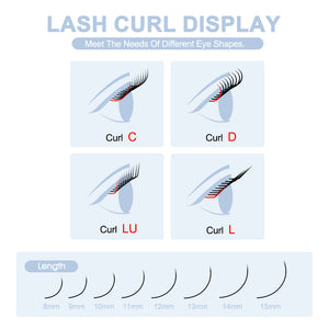 2D Y Single Tip Lashes | 12 Rows