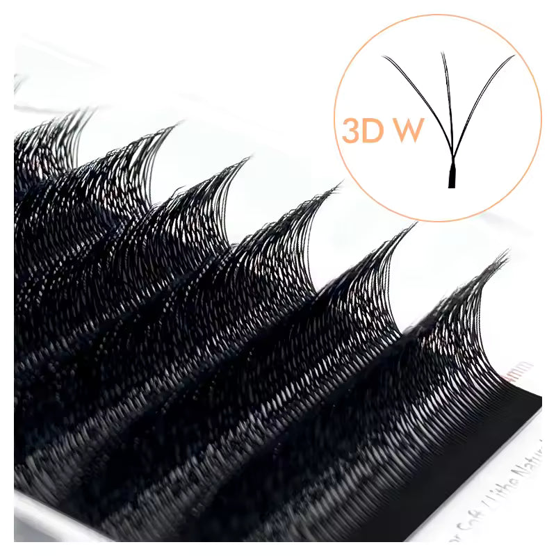Natuhana® W-Shape 3D Colorful Eyelash Extensions Premade Volume Fans W-