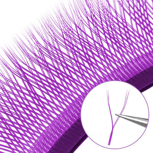 Purple YY Shape Premade Volume Fan Lashes